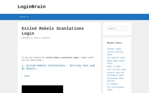 exiled rebels scanlations login - LoginBrain
