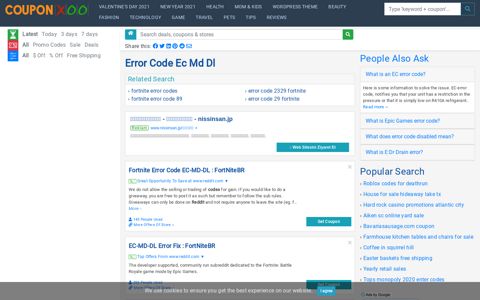 Error Code Ec Md Dl - 12/2020 - Couponxoo.com