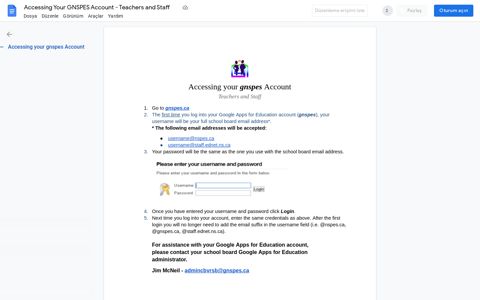 Accessing Your GNSPES Account - Teachers and Staff