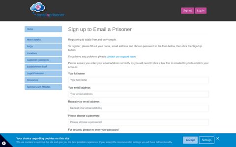 Sign up - Email a Prisoner - the hassle free way to keep in touch