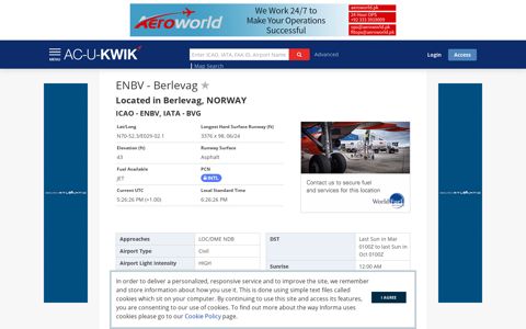 ENBV/Berlevag General Airport Information - AC-U-KWIK