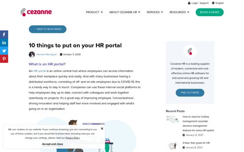 10 things to put on your HR portal | Cezanne HR