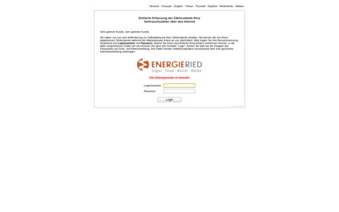 ENERGIERIED GmbH & Co. KG - Zählerablesung online