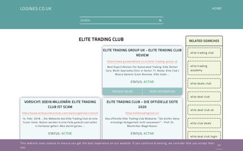 elite trading club - General Information about Login