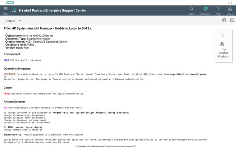 HP Systems Insight Manager - Unable to Login to SIM 7.x