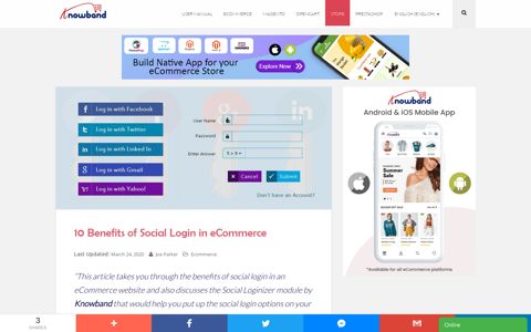 10 Benefits of Social Login in eCommerce- KnowBand Blog
