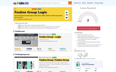 Festina Group Login - A database full of login pages from all ...