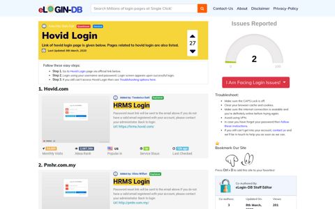 Hovid Login - A database full of login pages from all over the ...