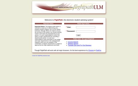 Login - ULM Web Services