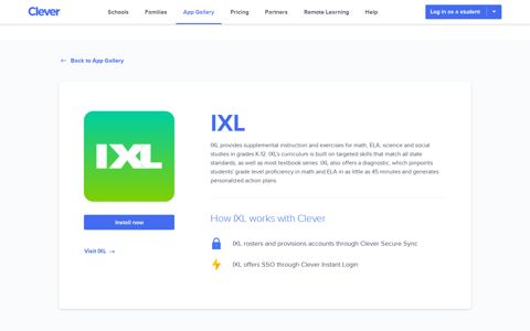 IXL - Clever application gallery | Clever
