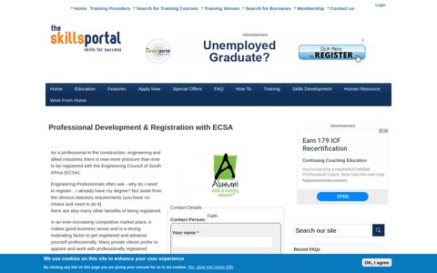 Professional Development & Registration with ECSA | Skills ...