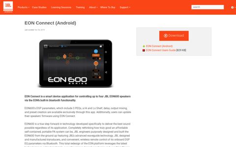 EON Connect (Android) | JBL Professional Loudspeakers