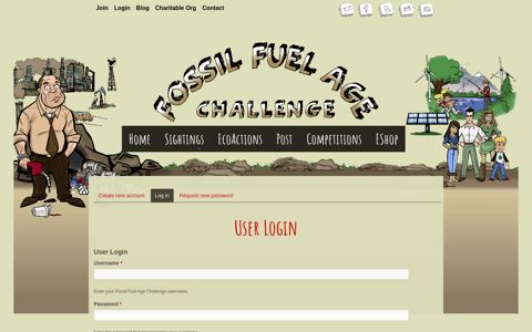 User Login | Fossil Fuel Age Challenge