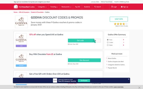 Godiva Discount Codes & Promos - 15% Off at ...