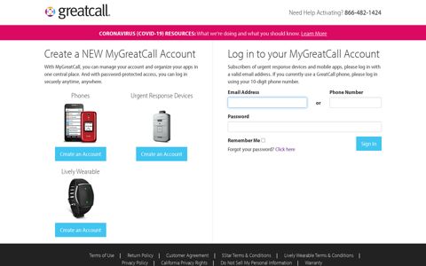 Login here to Access your GreatCall Account - GreatCall
