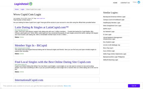 Www Cupid Com Login Latin Dating & Singles at LatinCupid ...
