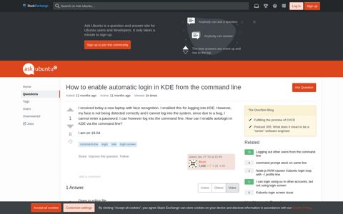 How to enable automatic login in KDE from the command line ...
