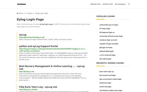 Eylog Login Page ❤️ One Click Access - iLoveLogin