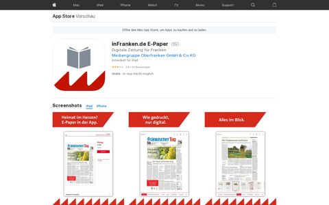 ‎inFranken.de E-Paper im App Store