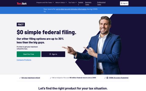 File Your Simple 2020 Taxes For Free With Tax Software From ...