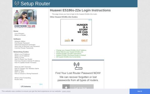 How to Login to the Huawei E5186s-22a - SetupRouter