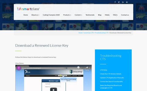Download a Renewed License Key :: Ebix Smartclass ...