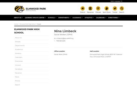 Nina Limbeck | Elmwood Park High School - District 401