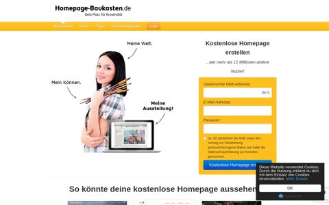 Homepage-Baukasten.de: Einfach kostenlose Homepage ...