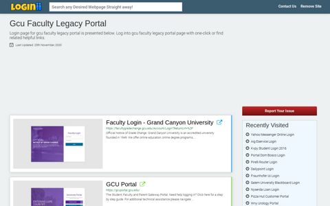 Gcu Faculty Legacy Portal - Loginii.com