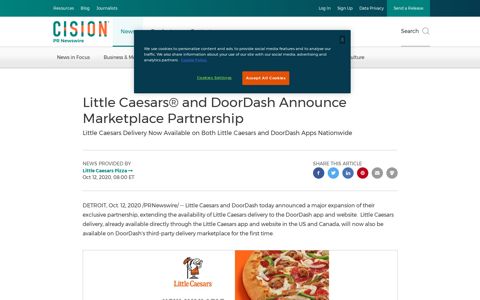 Little Caesars® and DoorDash Announce Marketplace ...