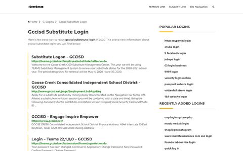 Gccisd Substitute Login ❤️ One Click Access - iLoveLogin