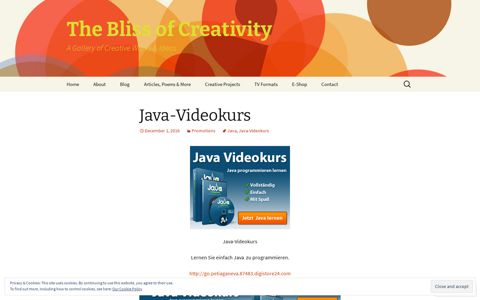 Java-Videokurs | The Bliss of Creativity