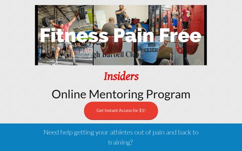 FPF Insiders $1 Offer - FITNESS PAIN FREE