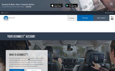 Official Mopar Site | Uconnect Account Sign-In