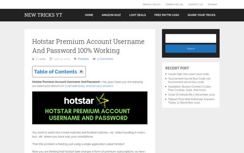 Hotstar Premium Account Username And Password 100 ...