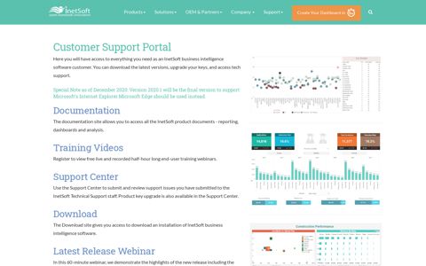 BI Customer Portal | Business Intelligence Software | InetSoft ...