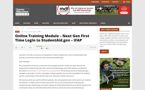 Online Training Module – Next Gen First Time Login to ...