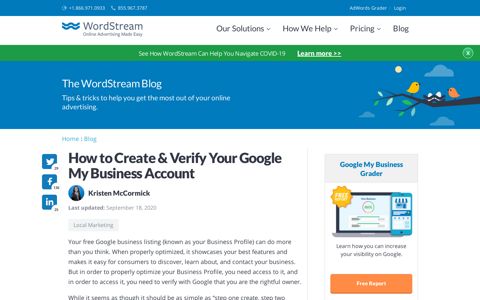 How to Create & Verify Your Google My Business Account ...