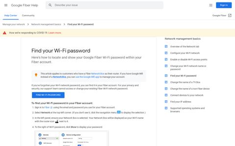 Find your Wi-Fi password - Google Fiber Help - Google Support