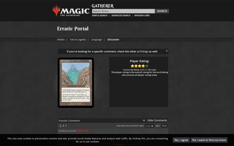 Erratic Portal (Exodus) - Community - Gatherer - Magic: The ...