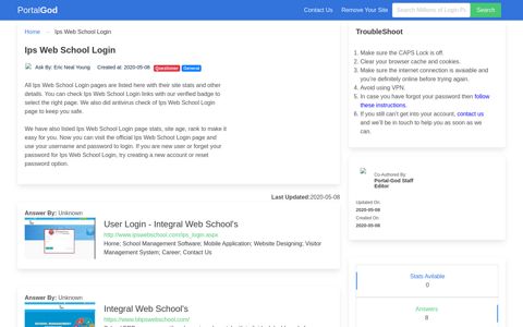 Ips Web School Login Page - portal-god.com