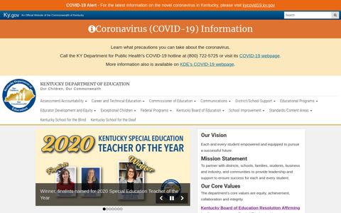 Kentucky Department of Education: Homepage