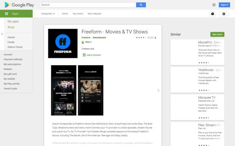 Freeform - Movies & TV Shows - Apps on Google Play