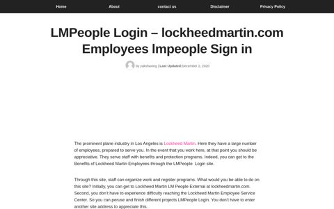 LMPeople Login - lockheedmartin.com Employees lmpeople ...