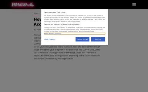 How to Access Outlook Web Access Work Email From Home