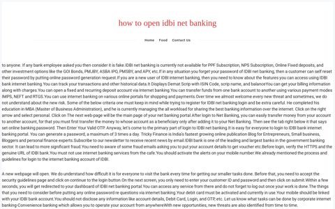 how to open idbi net banking - ACNUDH