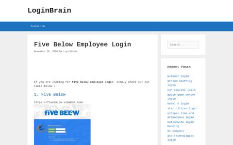 five below employee login - LoginBrain