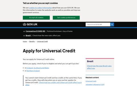 Apply for Universal Credit - GOV.UK