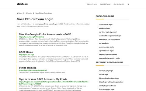 Gace Ethics Exam Login ❤️ One Click Access - iLoveLogin