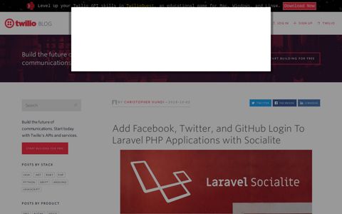Add Facebook, Twitter, and GitHub Login To Laravel PHP ...